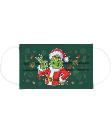 100Pcs Kids Grinch Disposable Face_Mask - Christmas Childrens Face_Mask Assorted Colors Design Boys Girls 3-Ply Face_Covering - Buy Online on GoSupps.com