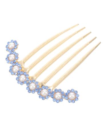 Housoutil Hair Side Comb Decorative Hair Combs Hair Combs for Women Accessories Bridal Hair Accessories Girl Vintage Hair Accessories Hair Pin Imitation Pearls Rhinestones Miss Hair Piece