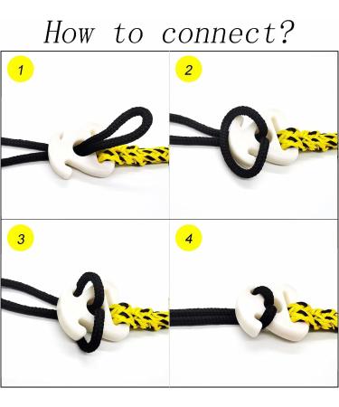 DockMoor Towable Rope Connector - Yellow & Black | Quick Connect for Water Sports - Buy Online on GoSupps.com