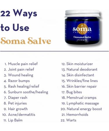 Ozonated Organic Salve for Skin Repair | Joint Pain Relief & Eczema Treatment | 2 oz Natural Healing Balm - Buy Online on GoSupps.com
