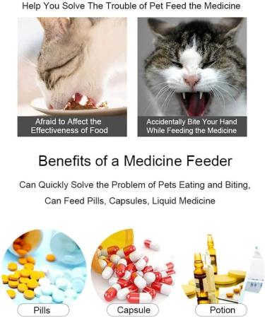 QIYADIN Cat Pill Shooter - Pet Piller Gun for Easy Medication - 2 Pcs - Buy Online on GoSupps.com