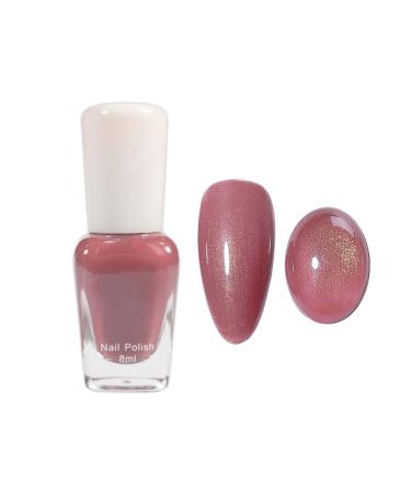 Pink Pearl Glitter Nail Polish Shimmering Golden Shell Spiral Holographic Shimmer Quick Dry Nail Varnish Shining Sparkling Long Lasting No Need Cure DIY Nail Art Manicure Gift for Women & Girls