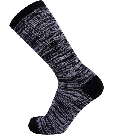 Enerwear Men's Cotton Crew Socks 10-13, 10-Pack - Moisture Wicking, Heavy Cushion, Black Heel/Grey Foot - Buy Online on GoSupps.com