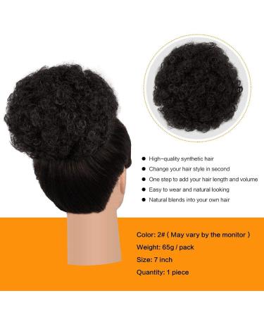 Buy Puff Afro Curly Wig Ponytail - Short Kinky Drawstring Clip-In Bun | Synthetic Hair Q9 27 - International Shipping - Buy Online on GoSupps.com
