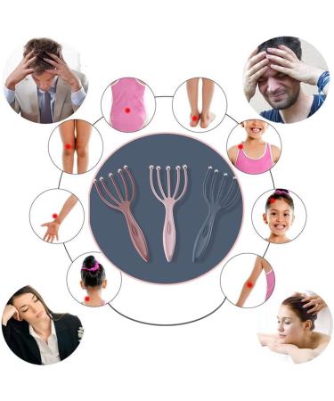 5-Claw Scalp Massager for Stress Relief and Relaxation - Manual Head Massage Tool for Tiredness and Refreshing Experience - Wet and Dry Use - Unisex - Buy Online on GoSupps.com