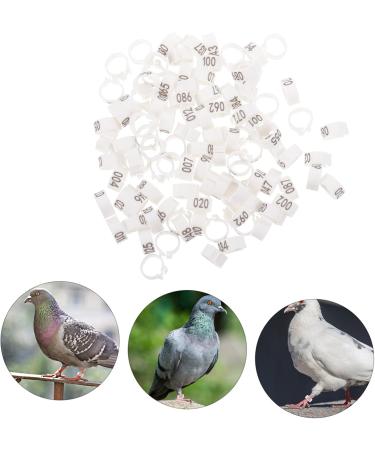 Angoily 300 Pcs Pigeon Anklet Duck Where Clip Chicken Ankle Ring Pigeons Ring Bands Parrot Label Tape Baby 1.3X1.3CMx3pcs Whitex3pcs - Buy Online on GoSupps.com