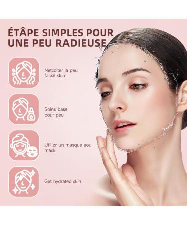 Masque Collagene Visage 5 Pi ces Masque Bio-Collagen Hydratant & Anti- ge Resserre les Pores Raffermit la Peau Soin Cor en pour Tous Types de Peau rose - Buy Online on GoSupps.com
