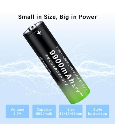 Buy 18650 Rechargeable Battery 8 Pack - 3.7V 9900mAh Li-ion for Flashlights & Headlamps - International Shipping - Buy Online on GoSupps.com