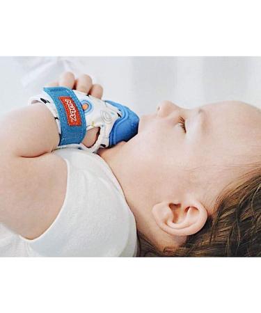 Nuby Soothing Teething Mitten 2 Pack with Hygienic Travel Bag - Blue - Buy Online on GoSupps.com