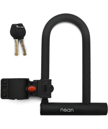 Nean U-Lock Bicycle Lock with Bracket & 2 Security Keys - 12mm 207x138mm Black | Premium Theft Protection - Buy Online on GoSupps.com