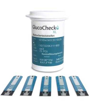 GlucoCheck XL Blood Glucose Test Strips - 50 Pieces for Accurate Blood Sugar Monitoring (Device Not Included) - International Shipping Available - Buy Online on GoSupps.com