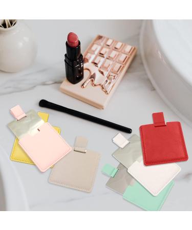 2Pcs Shatterproof Stainless Steel Compact Mirror Set with PU Leather Case - Unbreakable Handheld Mirror for Travel, Camping, Makeup - Perfect Gift for Women & Men (Green & Yellow) - Buy Online on GoSupps.com