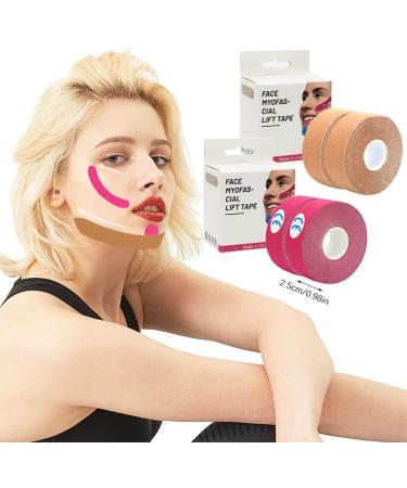 FYting 4 Rolls Facial Patches Wrinkle Patches Face Lift Tape Breathable Face Lifting Muscle Tape Lifting Bandage V-face Facial Tightening Double Chin Improvement (2.5cm*5M) - Buy Online on GoSupps.com