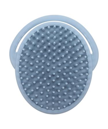 SECFOU Dispenser Portable Scrubber Handheld Use Massage Temperature Massaging Shampoo Massager Skin Home Resistance Baby for Bath Brush Hair Shower Body Scalp Back Silicone Head Blue 11.5X10X2CM