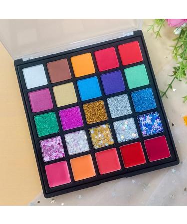 xorea 25 Colors Shimmer Matte Eyeshadow Beauty Colorful Eyeshadow Makeup Cosmetic Women (1 Box) - Buy Online on GoSupps.com