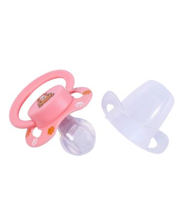 LittleForBig Adult Size Pacifier Set - Large Shield Pink Teddy Bear & Blue Fox | Generation II - International Shipping Available - Buy Online on GoSupps.com