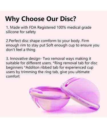 Shop Kuwung 2-Piece Leak-Proof Menstrual Disc - Reusable Silicone Cups (S+L) with Storage Bags for Active Women | Ideal for Sports Swimming and Intimacy - Buy Online on GoSupps.com