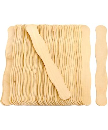 CraftySticks 50 Pack - Wavy 8 Inch Jumbo Wood Fan Handles for Wedding Fans - Buy Online on GoSupps.com