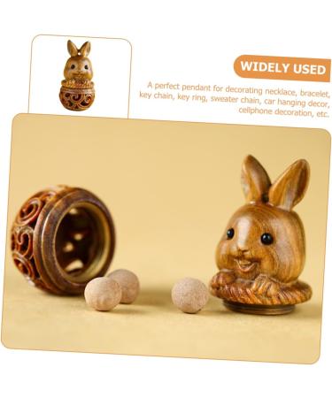 Minkissy 4-Piece Sandalwood Necklace Trailer Set | Essential Oil Ring & Rabbit Holder | Chinese Dcor Jewelry & Fragrance Bracket - Buy Online on GoSupps.com