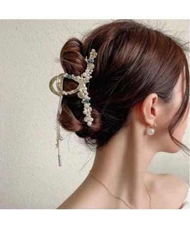 Refined Pearl Tassel Grab Clip Shark Clip Hair Claw Clips For Women Headwear Hairpins 03 (Color : 3) - Buy Online on GoSupps.com