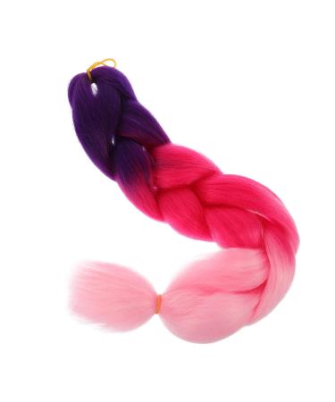 DOITOOL Braiding Hair Extensions for Women Color Big Braid Hair Ponytail Hair Extensions for Braids Brunette Hair Ponytail Wigs Kanekalon Braids Hair Extensions To Weave Extend Size 1 As Shown