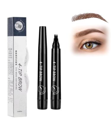 Istorels Brow Pen Istorels Magical Precise Waterproof Brow Pen 4 Tip Microblade Brow Pen Long Lasting Waterproof and Smudge-Proof Natural Eyebrow Makeup (1pcs-BLACK)
