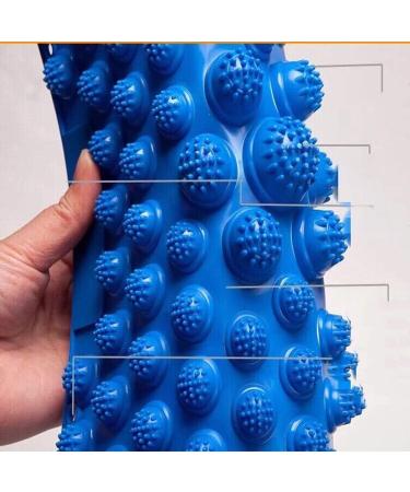 YOBEYI Acupressure Foot Massage Mat Set - Reflexology Walking Toe Plate Pads for Bathroom, Yoga, and Outdoor Games - Anti-Slip, 2 PCS, Blue - Buy Online on GoSupps.com