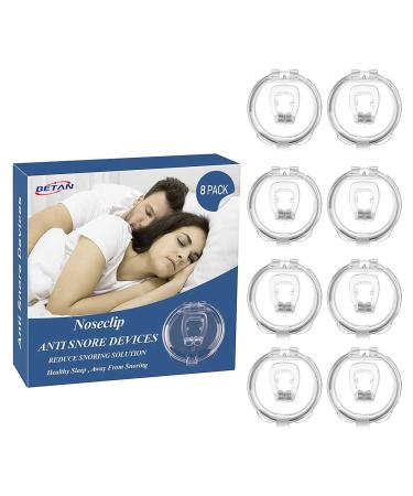 Snore Stopper Set Anti Snoring Device CPAP Men Women - Comfortable Anti Snoring Nose Vents Ease Breathing Silicone Magnetic Anti Snore Nose Clip Effective Snoring Solution Nasal Dilator (8)