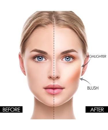 FOCALLURE 3-in-1 Blush and Highlighter Palette - Cruelty-Free Matte Blush and Shimmer Illuminator for Glowing Look #02 - Buy Online on GoSupps.com