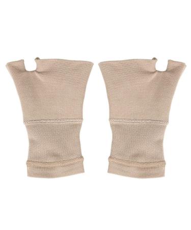 EXCEART Wrist Brace 1 Pair Wrist Support Brace Sleeves Gloves Elasticity Fingerless Gloves Wrist Protector for Carpal Tunnel Wrist Pain Fatigue Sprains XL Complexion Thumb Brace