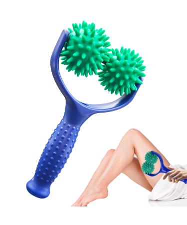 AMDZGLB 2 massage balls massage roller with handle massage for legs self -massage roller fascia ball massage device Fascia ball for back legs feet hands muscle pain