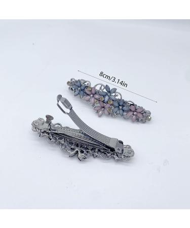 Elegant Flower Crystal Hair Barrettes for Women - 4 Pack | Fashion Spring Hair Clip Accessories for Daily Wear and Mother's Day Gifts - Buy Online on GoSupps.com