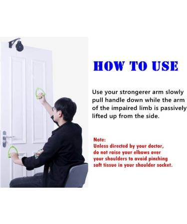 Shoulder Arm Pulley System Set for Home Physical Therapy - Over Door Rehab Exerciser for Frozen Rotator Cuff Recovery and Strength - Range of Motion Stretching Tool (B) - Buy Online on GoSupps.com
