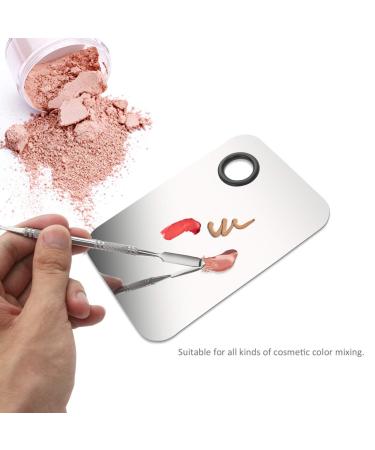 FRCOLOR Stainless Steel Makeup Palette with Spatula Tool - Professional Cosmetic Mixing Palette 6x4 - Buy Online on GoSupps.com