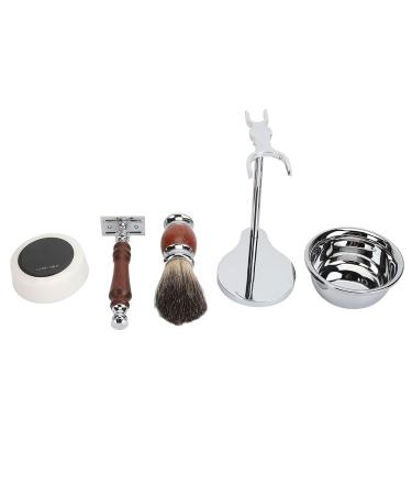 Kadimendium Men's Shaving Set - Premium Stand & Brush with Wooden Handle for Easy Beard Care - Ideal Gift for Men - Buy Online on GoSupps.com