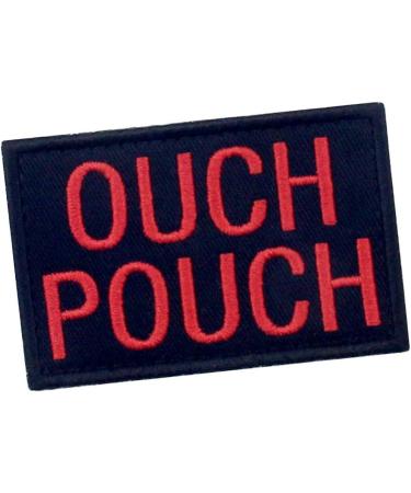 Ouch Pouch Embroidered Patch - Tactical Moral Applique - Red & Black - Buy Online on GoSupps.com