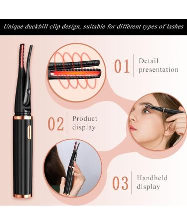 Heated Eyelash Curler - Electric Lash Lifting Kit with Temperature Control & Comb for Natural Curls | International Shipping Available - Buy Online on GoSupps.com