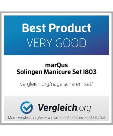 marQus Solingen Germany 7 Pcs Manicure Set - Nail Clippers, Tweezers - Quality Grooming Kit for Women & Men - Ideal Gift - Red - Buy Online on GoSupps.com