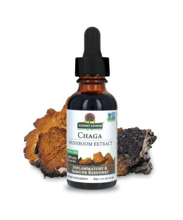 Nature's Answer Chaga Mushroom Extract Alcohol Free 1 fl oz (30 ml)