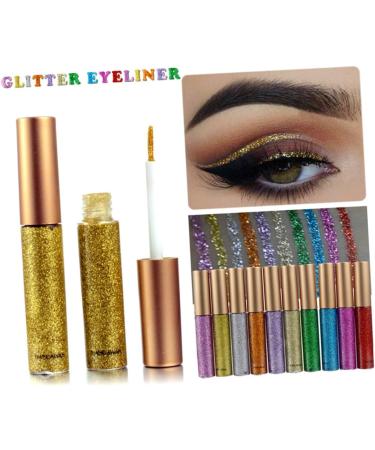 FOMIYES 10pcs Glitter Eyeliner Liquid Glitter Liner for Eyes Liquid Eyeliner Eyeshadow Eye Shadow Flash Set 1 count (Pack of 1) Assorted Color - Buy Online on GoSupps.com
