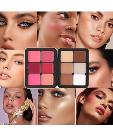 Horuili Concealer Palette 12 Colors Blush Palette Full Coverage Makeup Palette Waterproof Concealer Palette Long Lasting Blush Concealer Palette - Buy Online on GoSupps.com