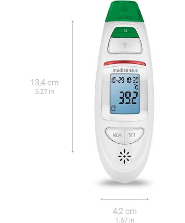 Medisana TM 750 Connect Digital 6-in-1 Thermometer - Bluetooth Forehead Fever Alarm for Baby Children & Adults - Buy Online on GoSupps.com