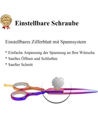 Professional Purple Dragon Hair Scissors Set - 5.5 Inch Iridescent Hairdressing Shears for Men & Women | Sharp Barber Tools for Beginners - Buy Online on GoSupps.com