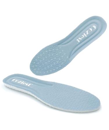 Coziest Shoe Insoles  Standing All Day Cushion Inserts for Men and Women Soft Support Insole for Work Boots and Pain Relief Grey Pair 9