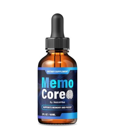Memo Core Memo Core Drops Memory Support with Natural Liquid Blend in a Convenient Dropper | Daily MemoCore Vitamins for Focus Clarity & Sharpness | Easy-to-Use Dropper (30 Servings)