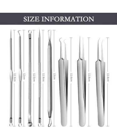 Acne Needle Stainless Steel Acne Needle Set Blackhead Remover Clean Spot Pimple Squeeze Removal Face Skin Care Tools (Color : 8PCS Iron Box) - Buy Online on GoSupps.com