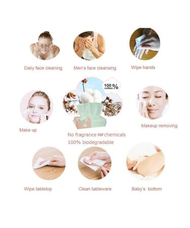Careboree Extra Thick Facial Cotton Tissue Disposable Dry Wipes - 240 Count Total - Buy Online on GoSupps.com