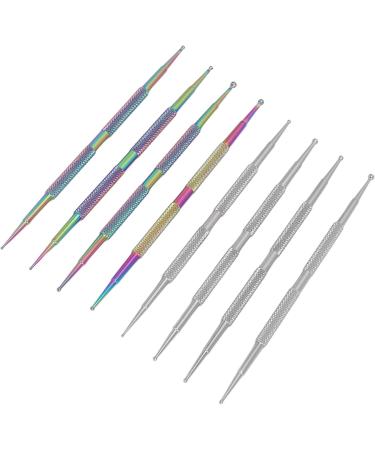 Nail Art Rhinestone Drill Pen Ergonomic Silver Double Headed Nail Point Drill Pen Comfortable Grip Proof 8pcs Stainless Steel for DIY Nails - Buy Online on GoSupps.com