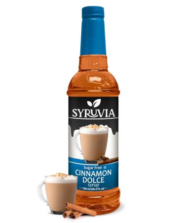 Syruvia Sugar-Free Cinnamon Dolce Syrup for Coffee 25.4 Ounces Cinnamon Dolce Flavoring for Coffee
