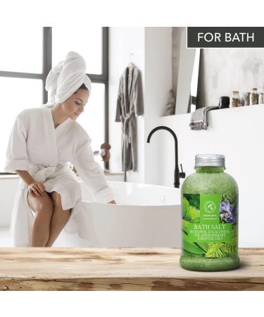 Bathing Salt 600g with Pine Eucalyptus Fir & Rosemary Oils - Sea Salt Bath for Relaxation Wellness & Aromatherapy - Enhance Sleep & Beauty - Buy Online on GoSupps.com